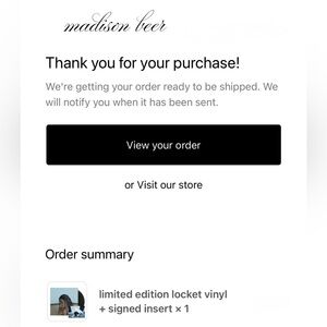 Madison Beer Limited Edition Locket Vinyl + signed insert